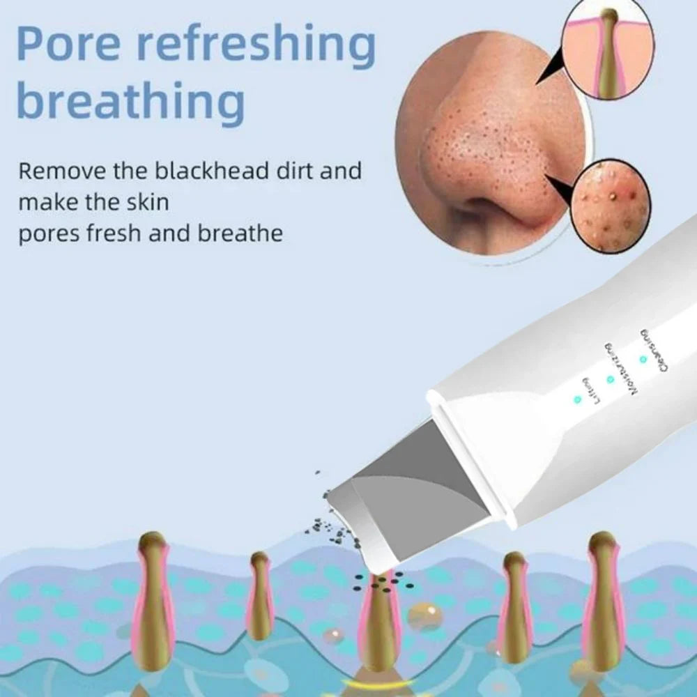 Ultrasonic Skin Scraper Pore Cleaning